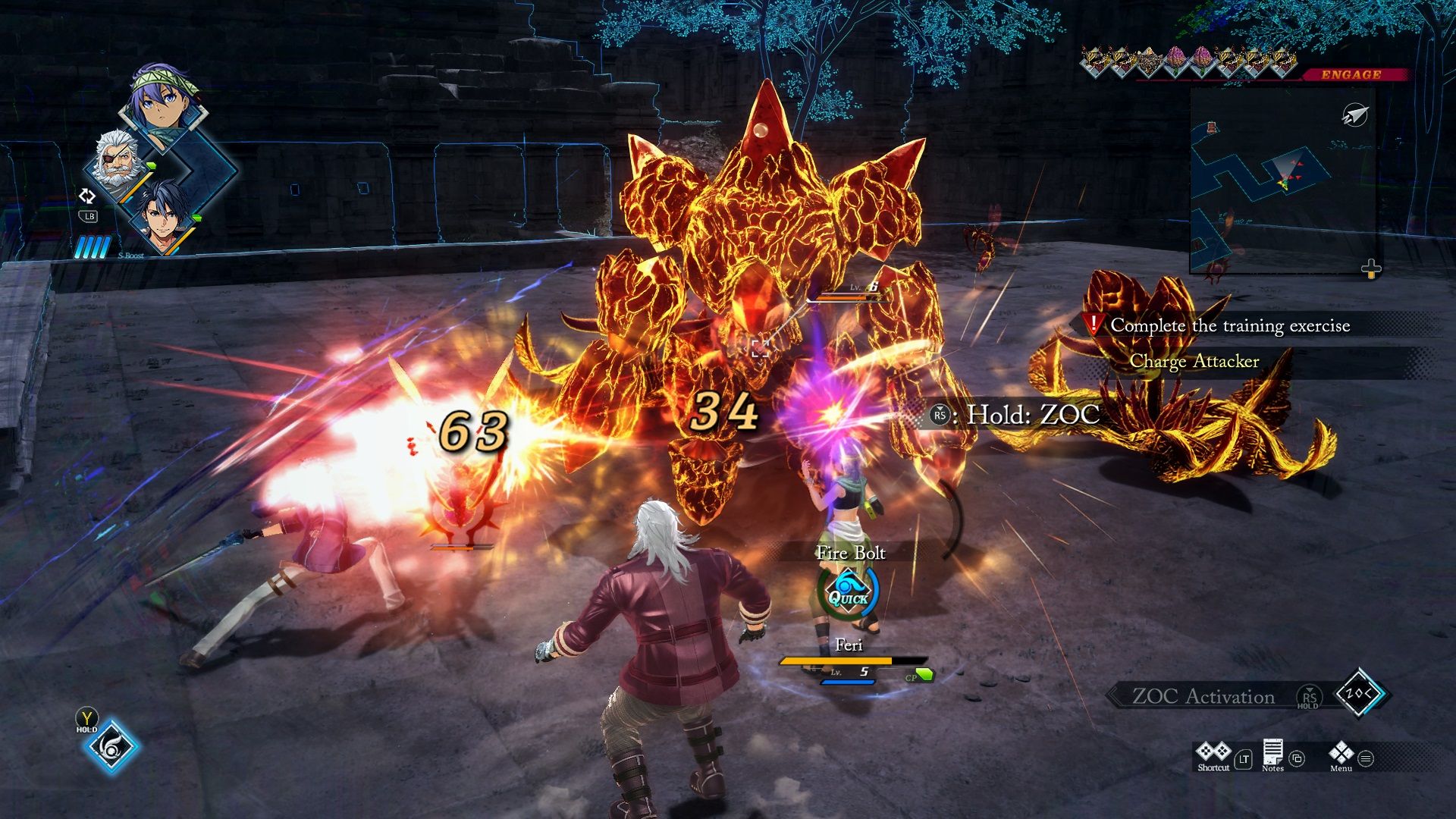Trails beyond the Horizon combat.